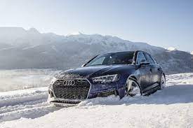 New Rs4 Avant B9 In Navarra Blue Going Crazy In Snow Sneeuw Audi