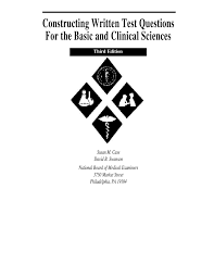 The chpn exam is a 3 hour exam covering 150 multiple choice questions. Pdf Constructing Written Test Questions For The Basic And Clinical Sciences