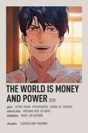 The World is Money and Power Minimalist Poster | Animes shoujos, Filmes de  anime, Animes manga