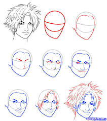 How To Draw Fantasy Anime How To Draw Tidus Final Fantasy Tidus Step By Step Video Game Final Fantasy Art Final Fantasy X Op Art