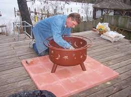 Before starting the fire, make sure, a fire extinguisher is at hand. Please Don R Burn Your Deck Down We Often Put Fire Pits On The Deck That Is A No No Unless You Know Wha Fire Pit On Wood Deck Deck Fire Pit