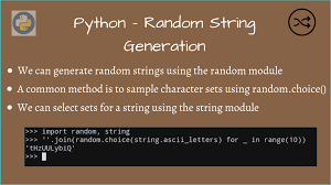 Get a random letter from the english alhpabet or any other alphabet of your choosing (custom input) or generate a sequence of random letters of a desired . How To Generate Random Strings In Python Askpython