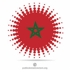 Seine verwendung auf see war verboten. Marokko Flagge Halbton Form Public Domain Vektoren