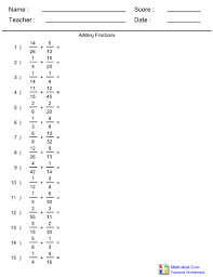 Answers are provided for ease of grading. Math Aids