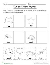 Time To Rhyme Matching Rhymes 1 Worksheet Education Com Rhyming Words Worksheets Rhyming Words Kindergarten Rhyming Words