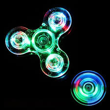 Crystal Clear Led Fidget Spinner Light In The Dark Fidget Spinner Led Lights