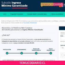 Si postula dentro de este. Gobierno Inicia El Subsidio De Emergencia Ingreso Minimo Garantizado Temuco Diario