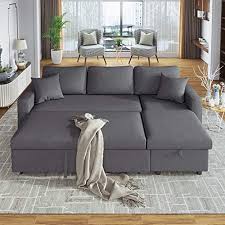 This year i'm hoping to buy a new sofa for our living room. Buy Kupet Convertible Sectional Sofa With Pull Out Bed Storage Modern L Shaped Couches For Living Room Apartment Gray Online In Germany B099rt1ftt