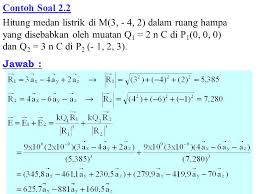 Buku ini berisi materi diktat fisika dasar i yang diajarkan di semester pertama tingkat pertama fakultas sains dan teknik di perguruan tinggi negeri maupun swasta. Contoh Soal Fisika Dasar 2 Medan Listrik
