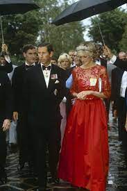 Diana who also wore a similar red dress as she posed with prince charles and a newborn prince harry outside the same wing in 1984. Princess Diana S Best Fashion Diana S Most Iconic Style Moments