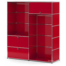 Schrank anthrazit buche abdeckplatte 4x offene. Usm Haller Garderobe L Mit 2 Kleiderstangen Usm Rubinrot Von Fritz Haller Paul Scharer Designermobel Von Smow De