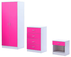 Gladini High Gloss 3 Piece Bedroom Furniture Set Includes Wardrobe 4 Drawer Bedroom Furniture Sets White Gloss Bedroom Furniture Kids Bedroom Furniture Sets