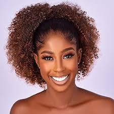 Amazon.com : CECINILL Afro Puff kinky curly Drawstring Ponytail Extension  for Black Women Synthetic Short Afro Kinkys Curly Afro Bun Extension  Hairpieces Updo Hair Extensions with Two Clips(1B) (18inch, T30#) : Beauty