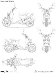 honda zoomer vector drawing motorcycle illustration motorcycle design honda grom