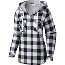 Black And White Buffalo Plaid Shirt Womens Columbia Times Two Hooded Shirt Long Sleeve Women S Hooded Shirt Hooded Long Sleeve Shirt Black Long Sleeve Shirt