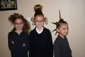 Some hair wax, googly eyes, and some face paint transforms this boys hair into a little monster perfect for a crazy hair day. Our Crazy Hair Day Cute Girls Hairstyles
