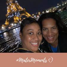 MaterMoments! Cousins, Rozalynn Frazier '96 and Lynn Jollivette Johns '90,  enjoying a girl's trip in Paris. #WeAreSacredHeart #CarrolltonAlumnae  #Carrollton