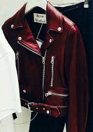 Pin By Elodie Blueberry On Chaquetas De Cuero Fashion Maroon Aesthetic Clothes