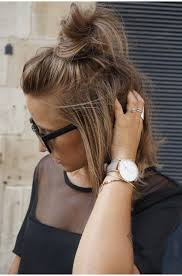 Half Up Top Knot Hair Inspiration Short Hair Styles Hair Styles Short Hair Bun