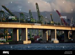 Port Of Rio De Janeiro Located On The Shore Of Guanabara Bay Brazil Rio Niteroi Bridge Stock Photo Alamy