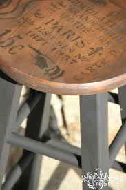 French Inspired Bar Stool Makeover Bar Stool Makeover Stool Makeover Home Bar Decor