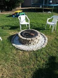 Diy Brick And Rock Around The Fire Pit Diy Firepit Brick Backyarddecore Outdoor Fire Pit Brick Fire Pit Fire Pit Backyard