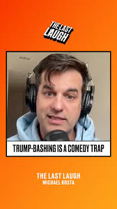 Michael Kosta: 'Trump Is Stupid' Doesn't Make Good Comedy.⁠ ⁠ One of  @thedailyshow's rotating hosts @michaelkosta shares with @lastlaughpod  about not falling into the trap of Trump-bashing for laughs.⁠ ⁠ Read the