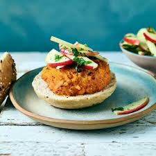 Liz Earle S Carrot Burgers With Apple Pickle Recipe Recipes Vegetarian Main Meals Healthy Gut Recipes