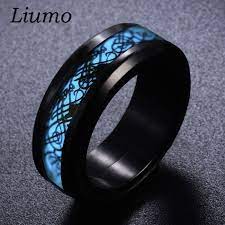 Junxin Brand Male Blue Finger Ring Fashion 925 Silver Jewelry Vintage Wedding Rings For Men Best Gift Types Of Wedding Rings Rings For Men Titanium Steel Rings