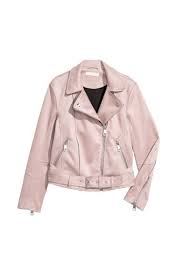Faux Suede Biker Jacket Light Pink Ladies H M Us Pink Leather Jacket Leather Jackets Women Pink Moto Jacket