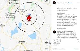 El epicentro del temblor se localizó cerca de la ciudad de metán a unos 123 kilómetros de la ciudad de salta y a 163 de san miguel de tucumán. Temblor En Argentina Se Registro Un Sismo De 5 1 Y Otro De 5 5 Al Sur Del Oceano Atlantico La 100
