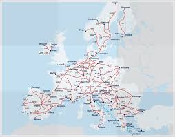 European Railway Map Eurail Map Interrail Map Eurail