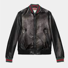 Genuine Leather Aviator Men S Leather Bomber Jacket Bomber Jacket Gucci Leather Jacket Leather Outerwear Jackets Men Fashion