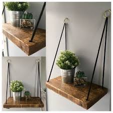 Hangendes Seilregal Gerustbrettregale Rustikales Seilregal Holzregal Gerustbrettregale H Seil Regale Regal Holz Wande Aus Wiederverwertetem Holz