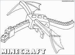 Beautiful fabulous reptiles for children's creativity. Minecraft Ender Dragon Coloring Pages Novocom Top