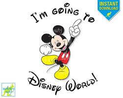 Disney classics, pixar adventures, marvel epics, star wars sagas, national geographic explorations, and more. I M Going To Disney World Printable Iron On Transfer Or Use As Clip Art By Thewallabyway A Fun Way To Surprise Someone W Diy Disney Shirts Disney Diy Disney