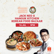 2017 | 6 | 1 std. Shopee Love Korean Food Tune In To Shopee Live On 16 July At 9pm To Watch Jack Neo Cook Up A Storm For Hanguk Kitchen Psst Mystery Boxes Worth 50