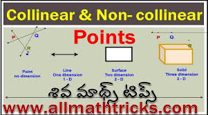 Collinear Points And Non Collinear Points In Telugu Point Geometry Definition Siva Math Tips Math For Kids Creative Thinking Skills Quadratics