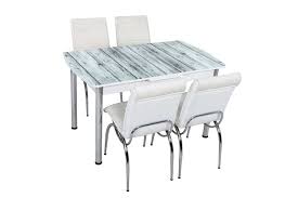 Açılabilir camlı mutfak masa sandalye takımı cam masa + 4 petli sandalye. Massaci Yay 022 75 130 Yay Otomatik Cam Mutfak Masa Takimi Mutfak Masa Sandalye