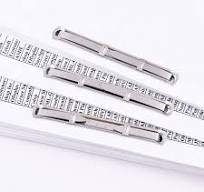 Foska Rectangle Silver Metal Paper File Fastener 80mm