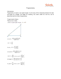 Since angle a is right, both triangles abc and abd are right and therefore we can apply pythagora's theorem. Class 10 Maths Revision Notes For Introduction To Trigonometry Of Chapter 8