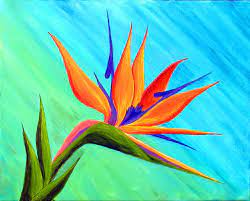 Bird Of Paradise Paradise Painting Hawaiian Art Flower Painting