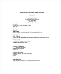 What you have to remember is that everyone (and i mean e v e r y o n e) who has ever written a resume, wrote their first resume without any experience to add to it. 10 High School Student Resume Templates Pdf Doc Free Premium Templates