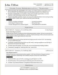 inside sales rep resume sample