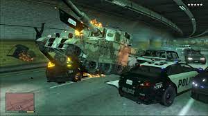 After a while you will get 5 stars and can maintain it as long as you want. Gta V Tank Rampage 5 Star Wanted Gameplay Hd Youtube