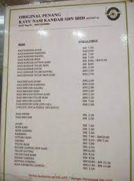 The original penang kayu nasi kandar started out as a stall in a coffee shop in ss2, petaling. Order Carefully From The Price List Picture Of Original Kayu Nasi Kandar Petaling Jaya Tripadvisor