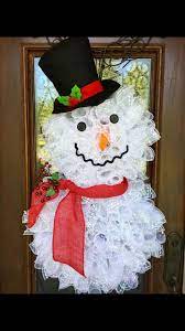 4 Adorable Deco Mesh Snowman Wreath Ideas Christmas Wreaths Diy Christmas Wreaths Cute Christmas Decorations