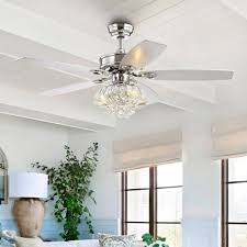 Accent your kitchen, bathroom, bar and other home appliactions with pendants in glass bowl, metal, art glass, dome, drum, track style and more. 48 Led Glam Crystal Drum Ceiling Fan With Remote Chrome Jonathan Y Target