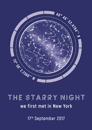 Custom Digital Star Map By Time Coordinates Personalized Etsy Star Map Constellation Map Print Gifts