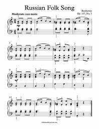 Free Piano Sheet Music Russian Folk Song Op 107 No 7 Beethoven Enjoy Russian Folk Songs Piano Sheet Music Piano Sheet Music Free